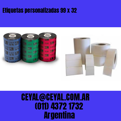 Etiquetas personalizadas 99 x 32