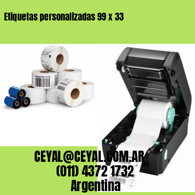Etiquetas personalizadas 99 x 33