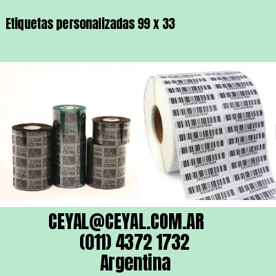 Etiquetas personalizadas 99 x 33