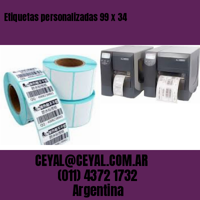 Etiquetas personalizadas 99 x 34