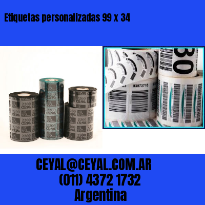 Etiquetas personalizadas 99 x 34