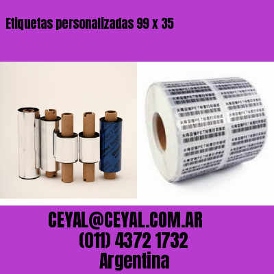 Etiquetas personalizadas 99 x 35