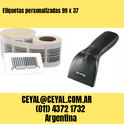 Etiquetas personalizadas 99 x 37