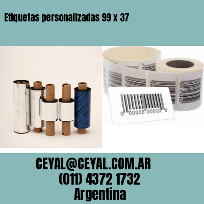 Etiquetas personalizadas 99 x 37