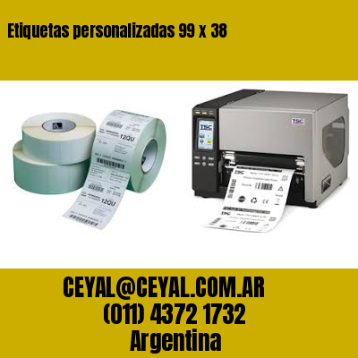Etiquetas personalizadas 99 x 38