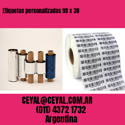 Etiquetas personalizadas 99 x 38
