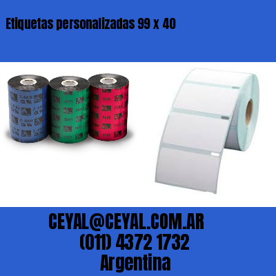 Etiquetas personalizadas 99 x 40