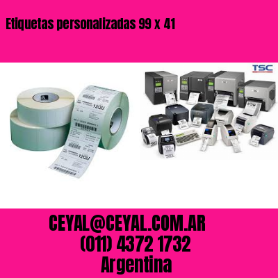 Etiquetas personalizadas 99 x 41