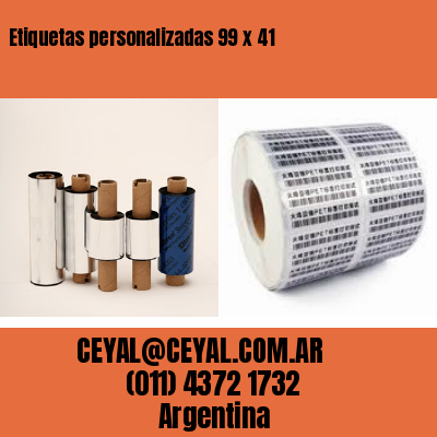 Etiquetas personalizadas 99 x 41