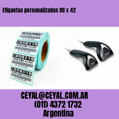 Etiquetas personalizadas 99 x 42