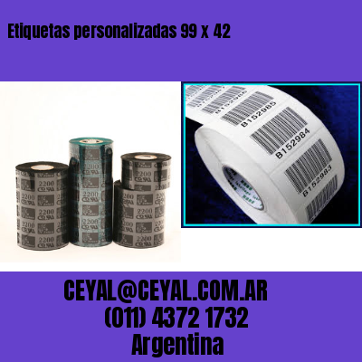 Etiquetas personalizadas 99 x 42