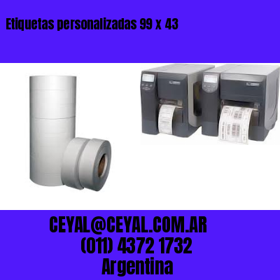 Etiquetas personalizadas 99 x 43