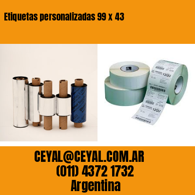 Etiquetas personalizadas 99 x 43
