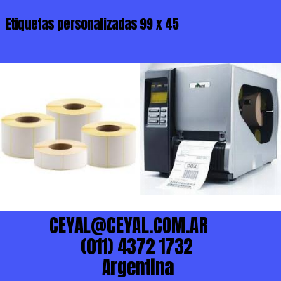 Etiquetas personalizadas 99 x 45