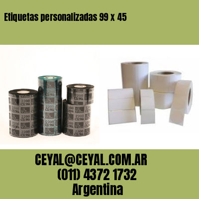 Etiquetas personalizadas 99 x 45