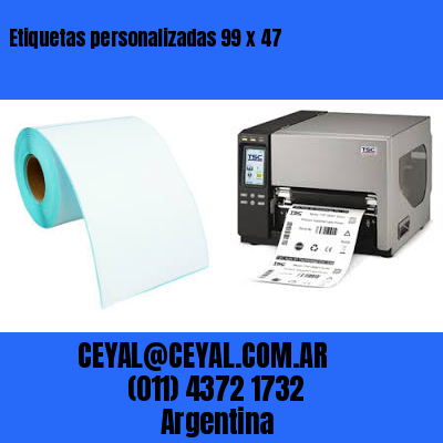 Etiquetas personalizadas 99 x 47