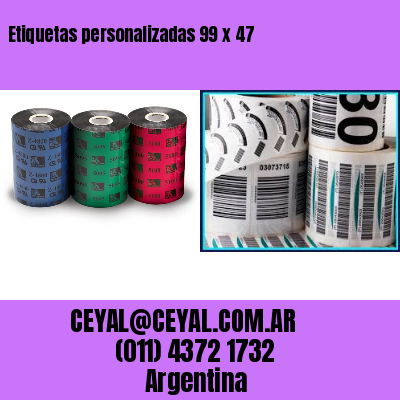 Etiquetas personalizadas 99 x 47