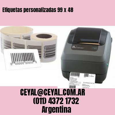 Etiquetas personalizadas 99 x 48