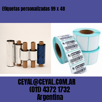 Etiquetas personalizadas 99 x 48