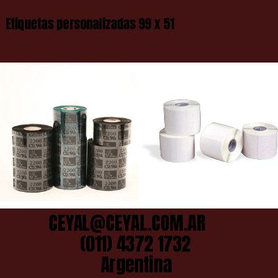 Etiquetas personalizadas 99 x 51