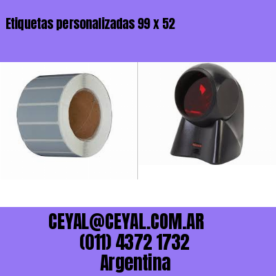 Etiquetas personalizadas 99 x 52