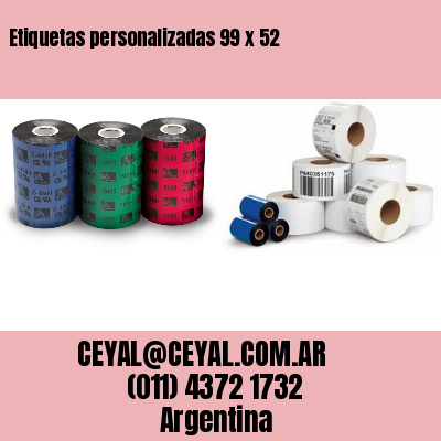 Etiquetas personalizadas 99 x 52