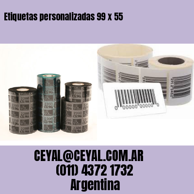 Etiquetas personalizadas 99 x 55