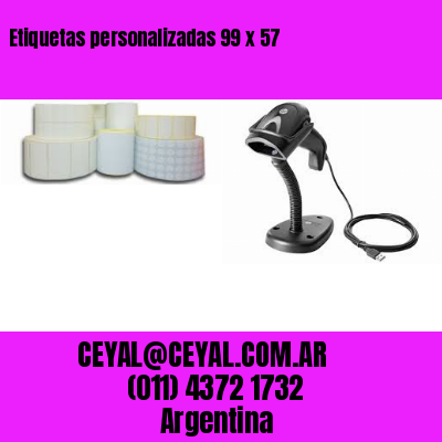 Etiquetas personalizadas 99 x 57