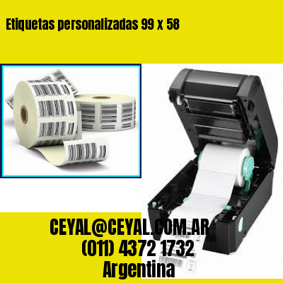 Etiquetas personalizadas 99 x 58