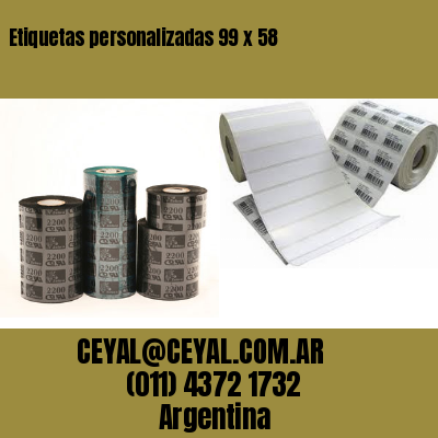 Etiquetas personalizadas 99 x 58