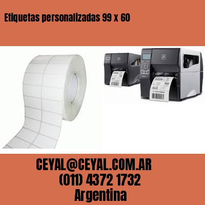 Etiquetas personalizadas 99 x 60