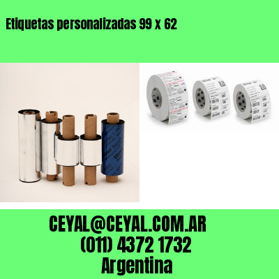 Etiquetas personalizadas 99 x 62