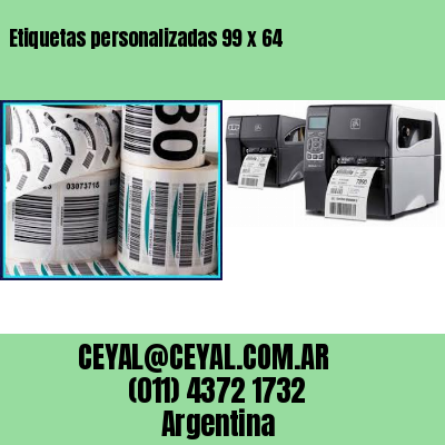 Etiquetas personalizadas 99 x 64
