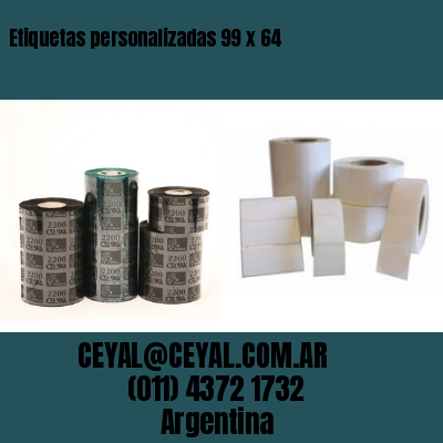 Etiquetas personalizadas 99 x 64