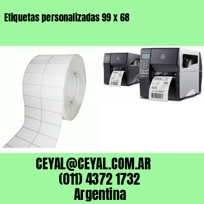 Etiquetas personalizadas 99 x 68