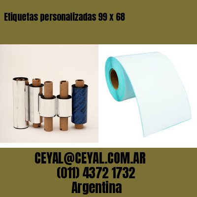 Etiquetas personalizadas 99 x 68