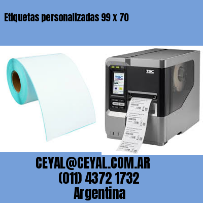Etiquetas personalizadas 99 x 70