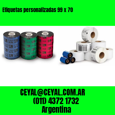 Etiquetas personalizadas 99 x 70