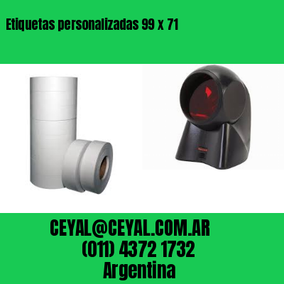 Etiquetas personalizadas 99 x 71