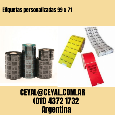 Etiquetas personalizadas 99 x 71