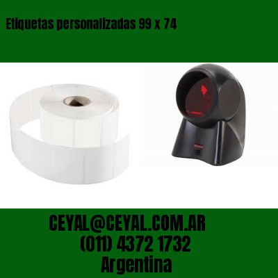Etiquetas personalizadas 99 x 74