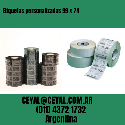 Etiquetas personalizadas 99 x 74