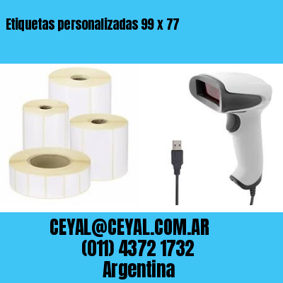Etiquetas personalizadas 99 x 77