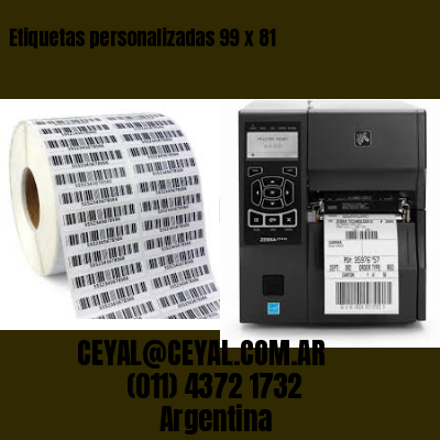Etiquetas personalizadas 99 x 81