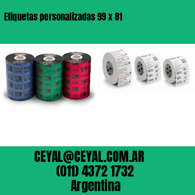 Etiquetas personalizadas 99 x 81