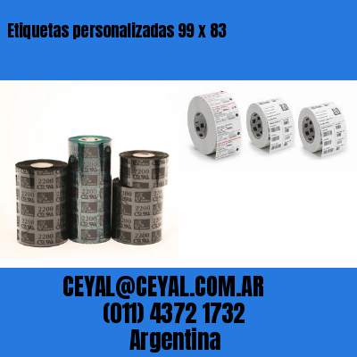 Etiquetas personalizadas 99 x 83
