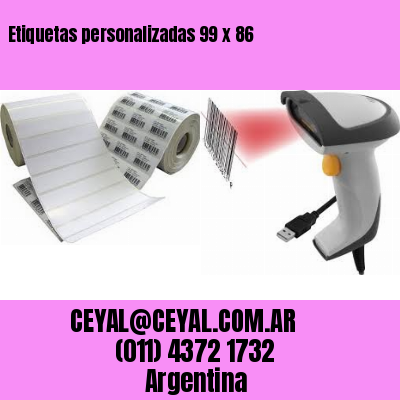Etiquetas personalizadas 99 x 86