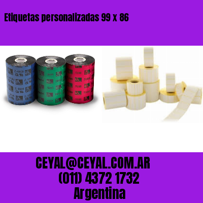 Etiquetas personalizadas 99 x 86