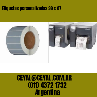 Etiquetas personalizadas 99 x 87