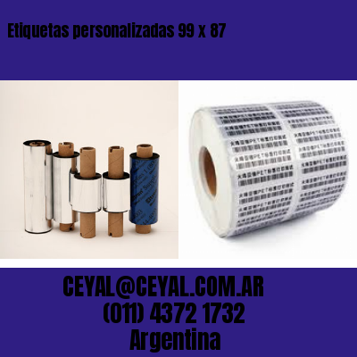 Etiquetas personalizadas 99 x 87
